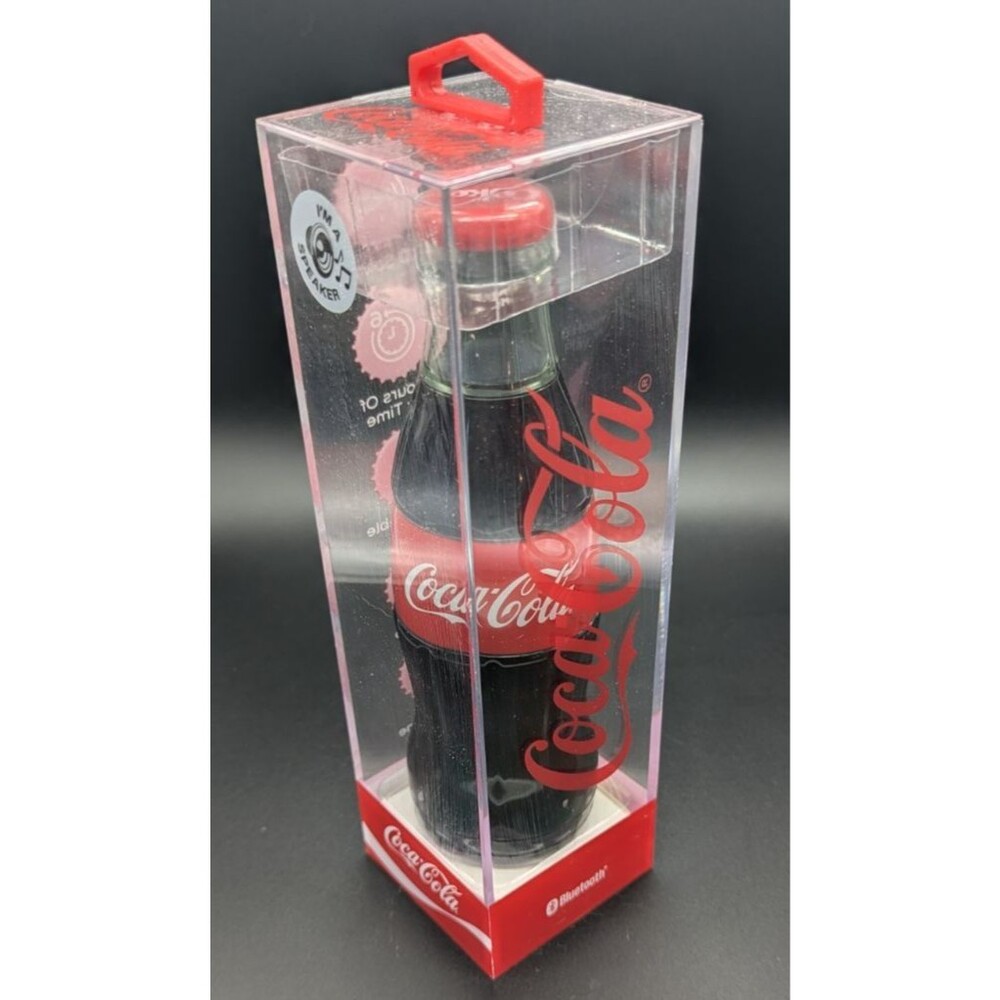 Coca-Cola Contour Bottle Bluetooth Speaker FM Radio Built-In Mic Rechargeable